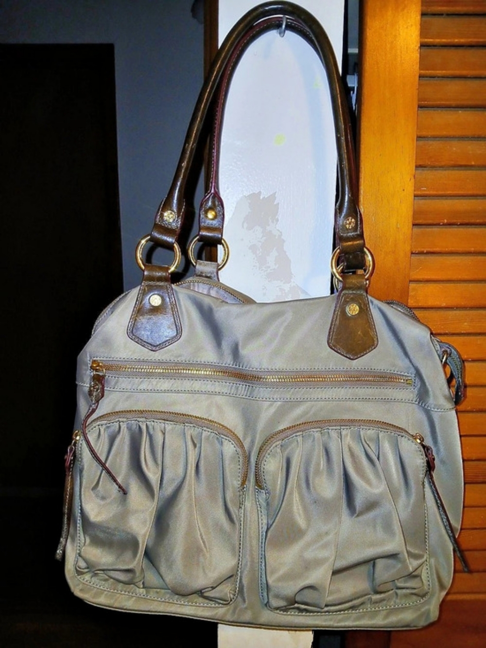 MZ WALLACE Jane Shoulder Bag Gray